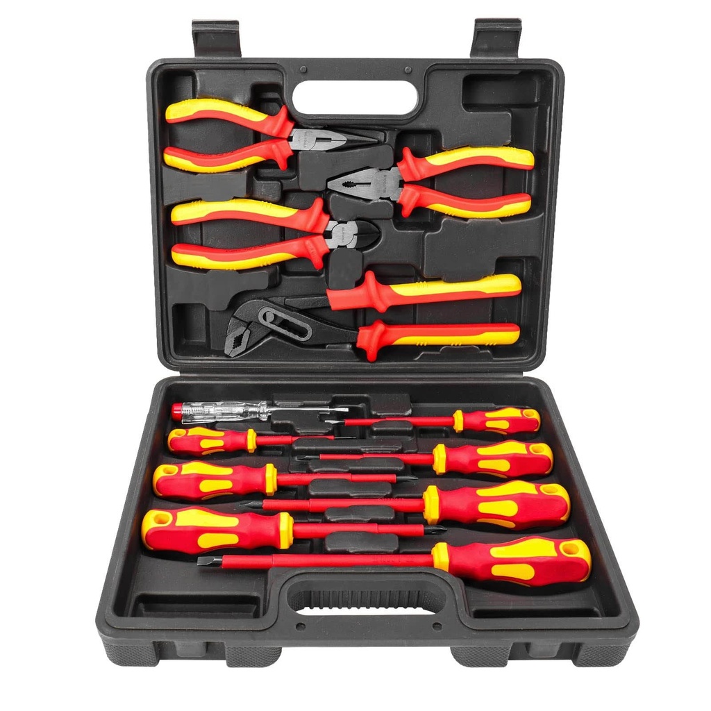 SHALL 1000V Insulated Screwdriver & Pliers Set, Magnetic VDE Tools for Electrician
