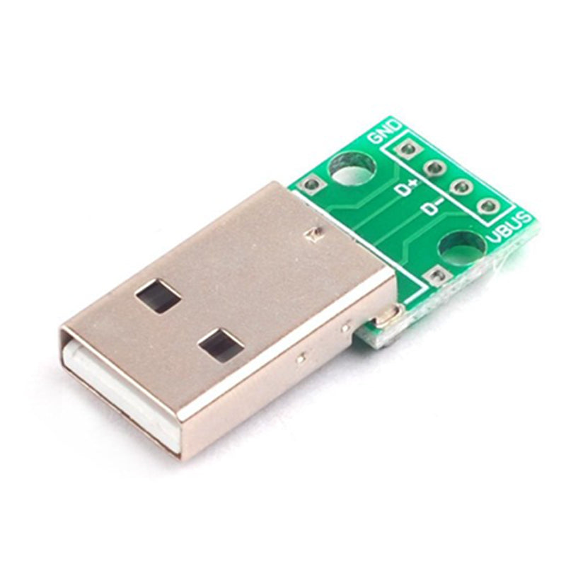 USB 2.0 Male Soldering Module  To DIP 2.54mm Pin 4P Adapter Board