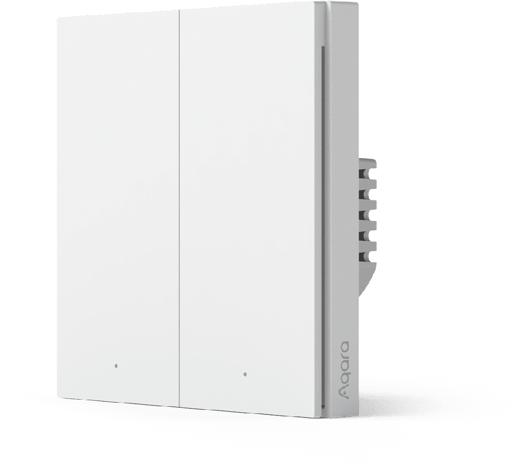 AQARA Smart Home Wall Switch H1, No Neutral, Double Rocker