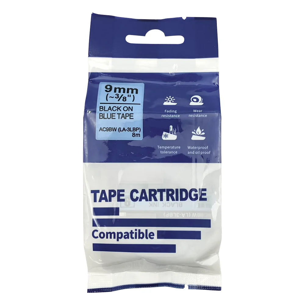 Epson Compatible Standard Label Tape (Black on Yellow) 9mm x 8m