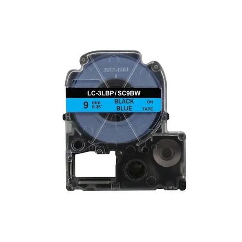Epson Compatible Standard Label Tape (Black on Blue) 9mm x 8m