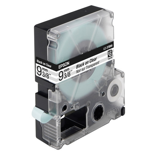Epson Compatible Standard Label Tape (Black on Clear) 9mm x 8m