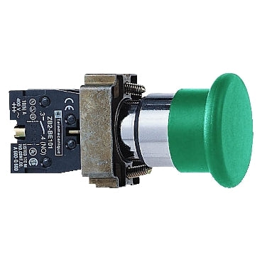 Push Button Switch Mushroom 22mm Momentary Green