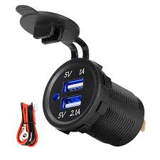 USB Charging Socket 5V 1A/5V 2.1A -12V to 24V