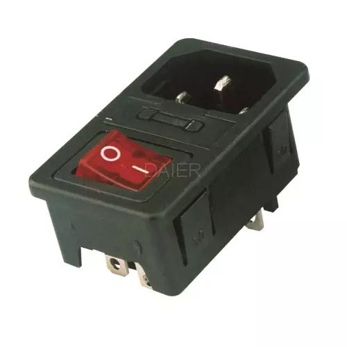 Power Socket C14 Male with KCD1-1-101 Switch