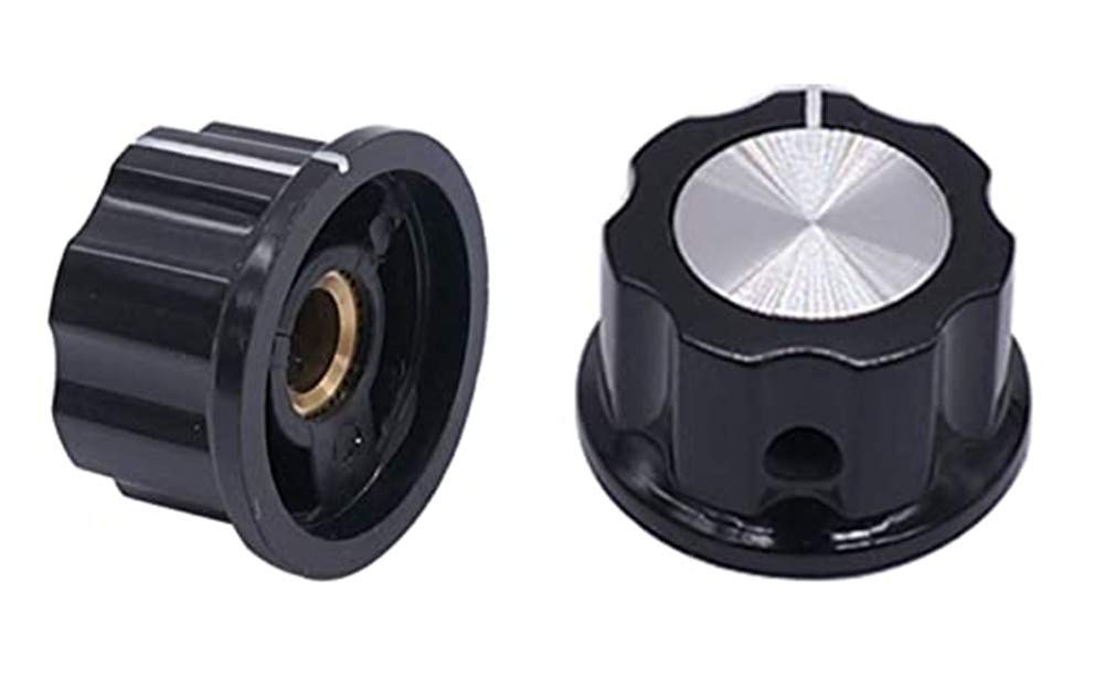 Bakelite Knob with 6.35mm Shaft Hole Diameter 28mm