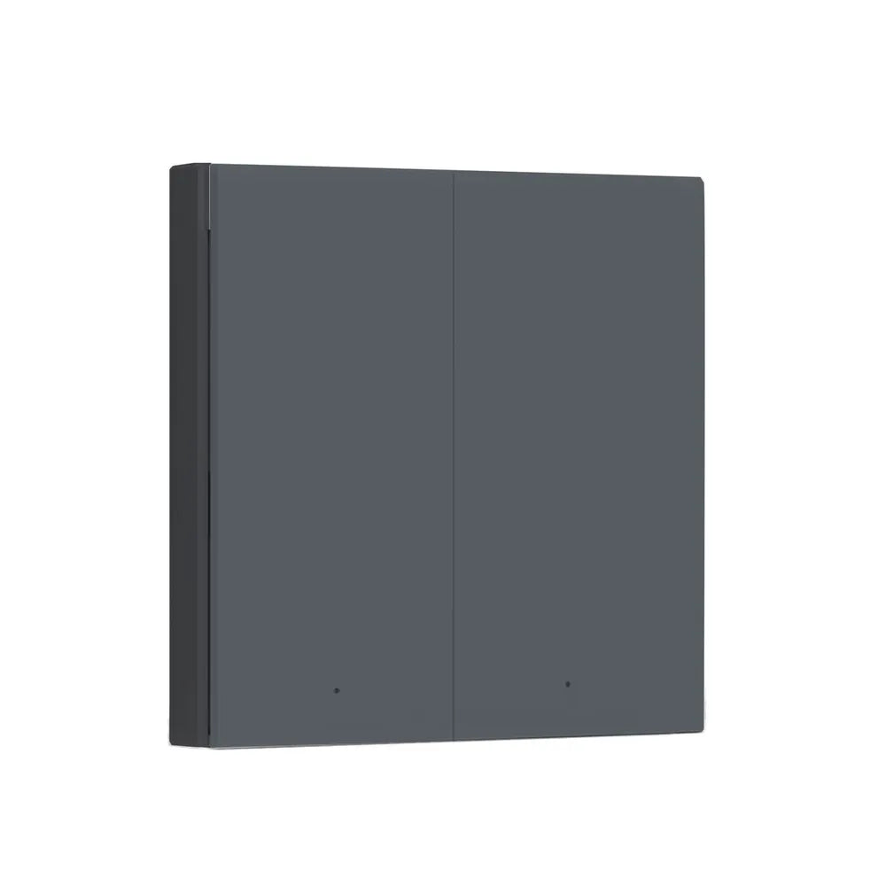 AQARA Smart Home Wall Switch H1, No Neutral, Double Rocker, Grey