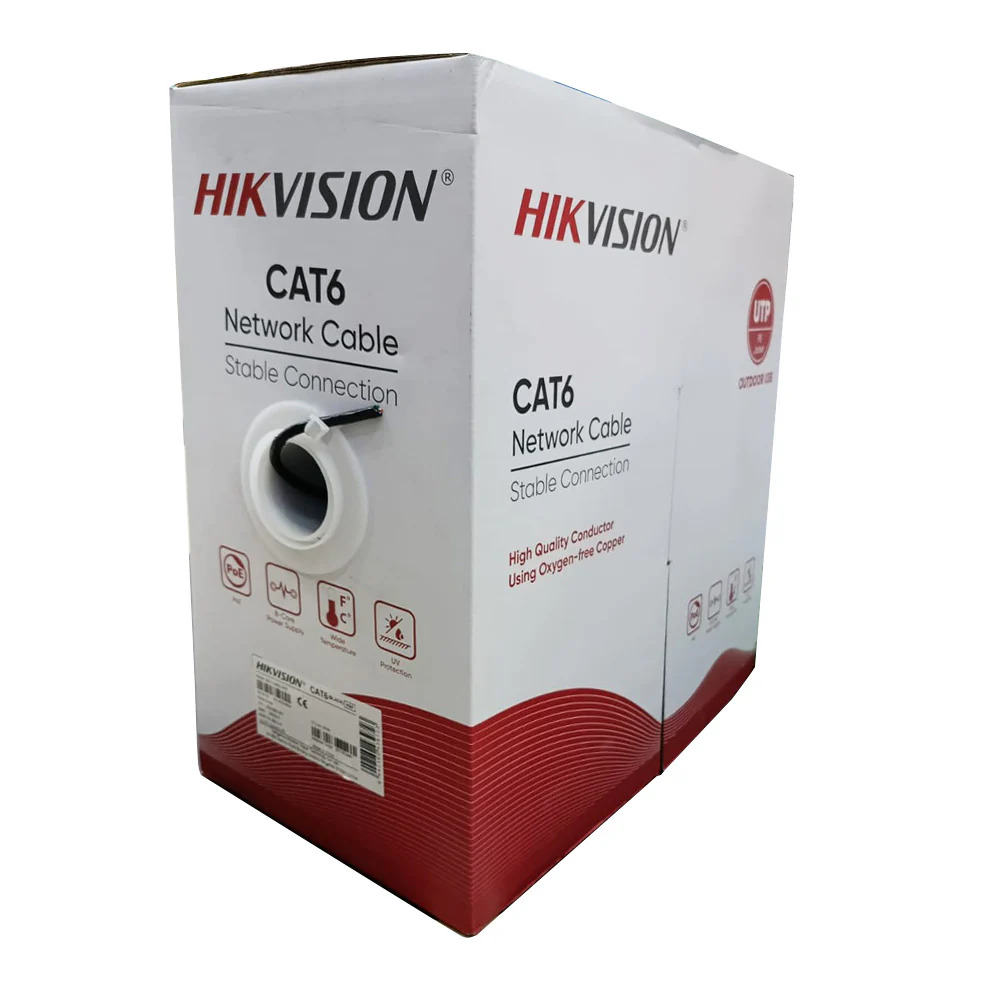 Hikvision CAT6 U/UTP Outdoor Network Cable (Solid Copper, 0.55mm)