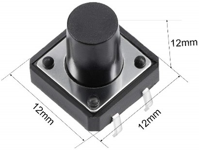 4 Pin Momentary Push Button Tactile Switch (12X12X12mm)