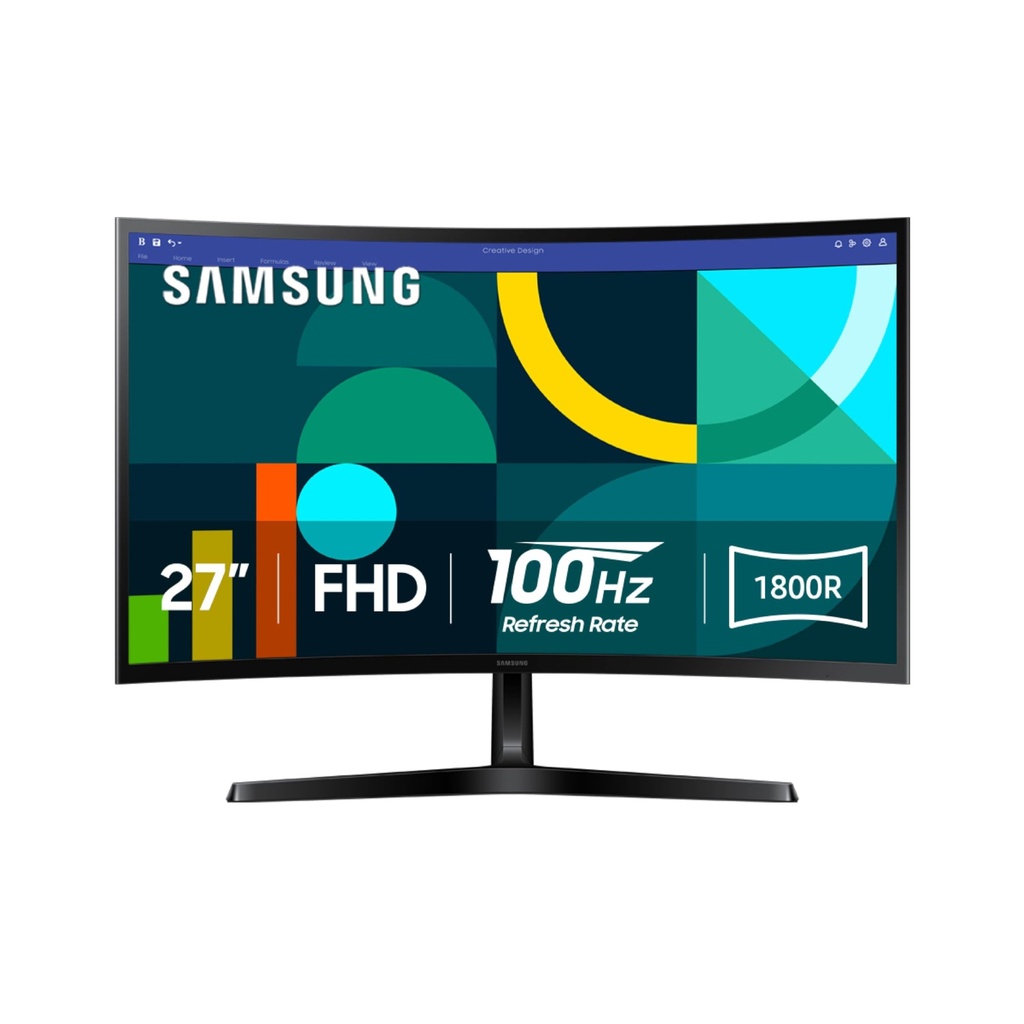 Samsung Essential Curve S3 S36D 27" VA-FHD-4ms-100Hz-VGA- HDMI-HDR-VESA Monitor