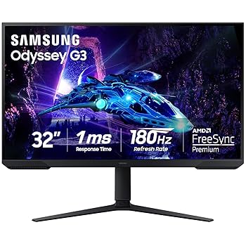 Samsung Odyssey G3 32" VA-FHD-1ms-180Hz-HDMI-DP -FS-HDR-VESA Flat Gaming Monitor