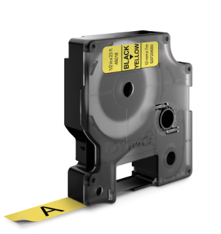 DYMO D1 Standard Labels - Black Text on Yellow Label 1"- 24mm
