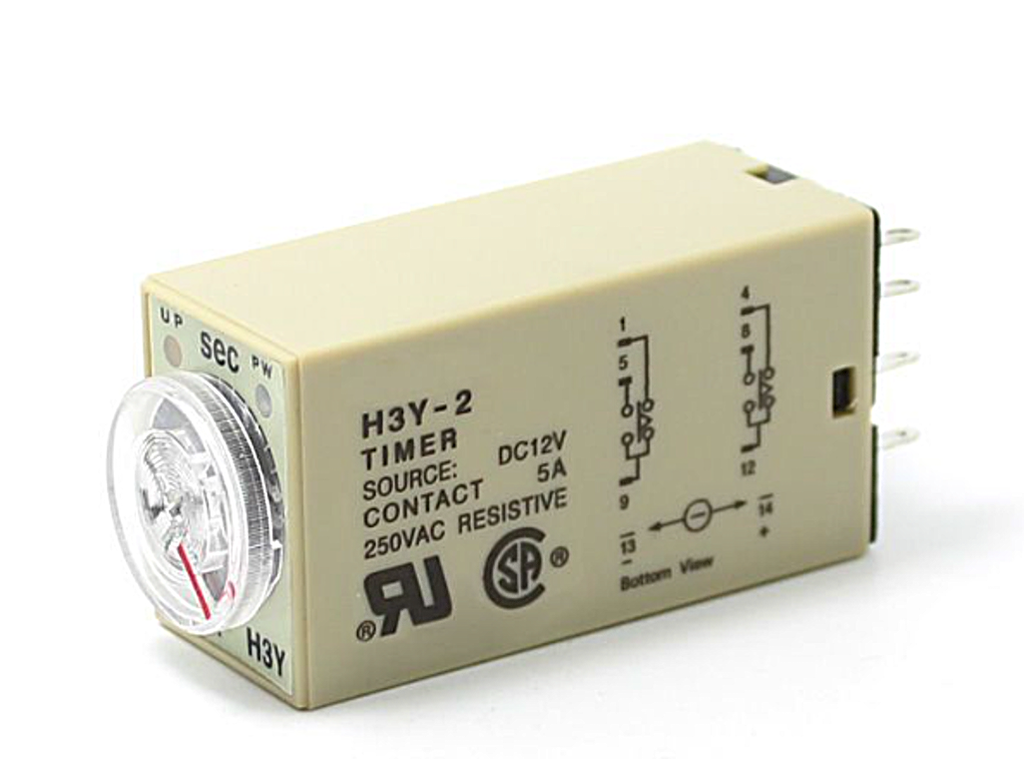 AC 220V Delay Timer Time Relay H3Y 2 0-60s Second & Base DPDT