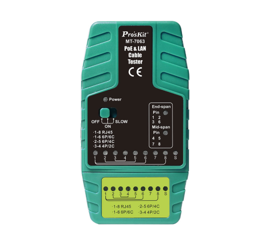 ProsKit 2-in-1 Combined PoE & LAN Cable Tester