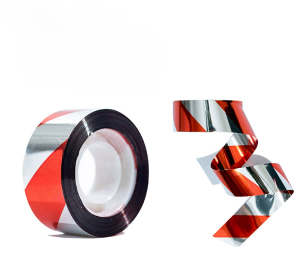 Waterproof Red White Caution Tape for Safety Barrier and Warning 2.4cm x 50m