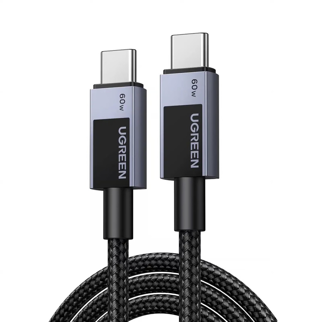 UGREEN USB-C to USB-C PD Fast Charging Braided Cable 3A Max Space Gray 2m
