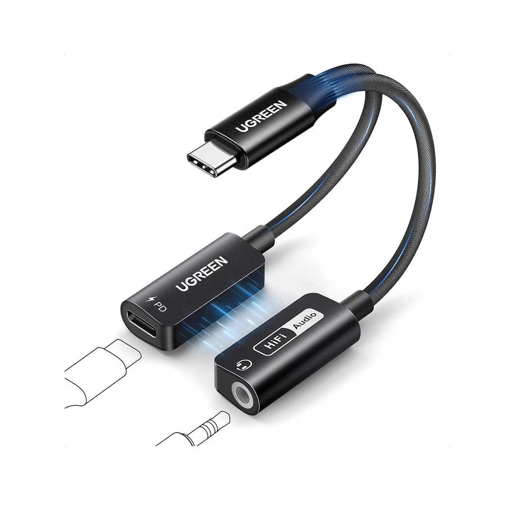 UGREEN USB-C to 3.5mm Audio Adapter with Power Delivery