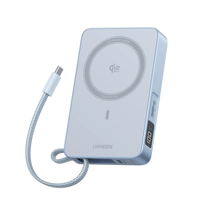 UGREEN MagFlow Magnetic Wireless 10000mAh Qi2 25W MagSafe Power Bank