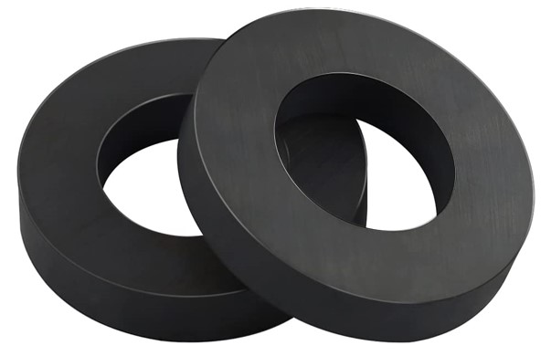 Ferrite Ring Magnets - OD2.35 x ID1.25 x 10mm, Grade 12 Heavy Duty Ceramic Magnets