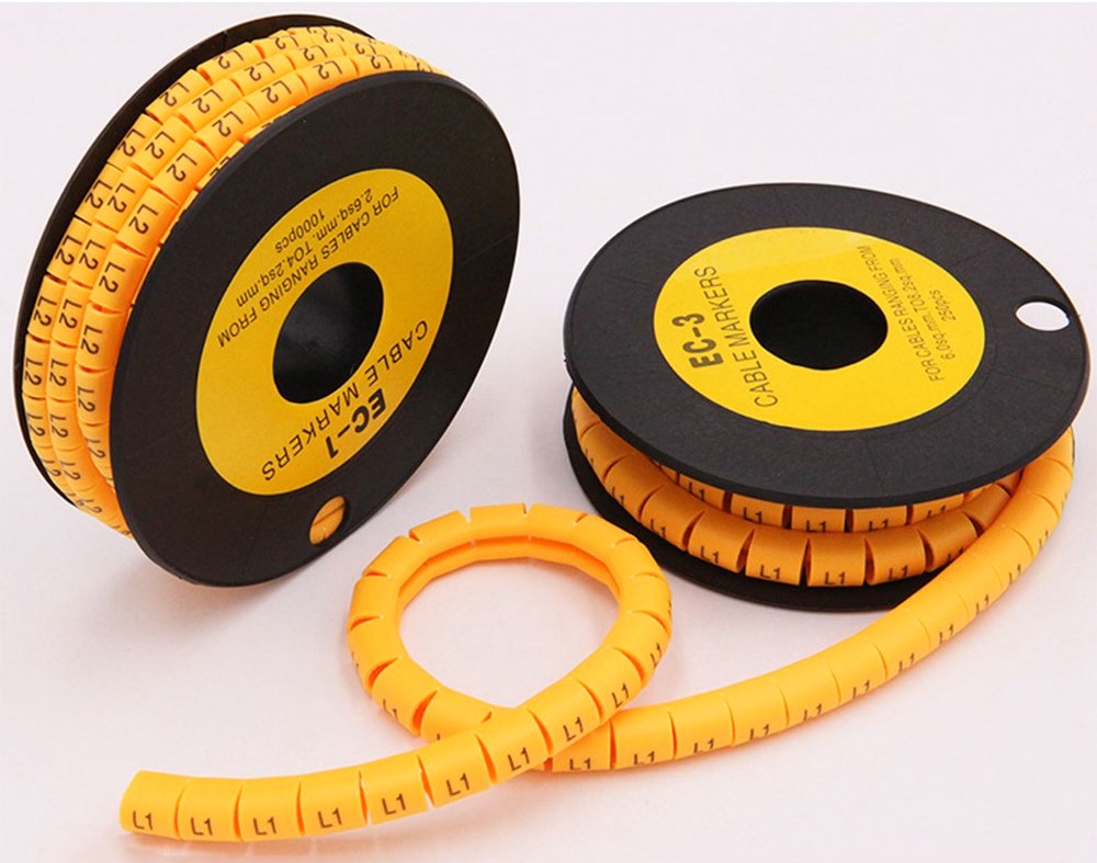 Cable Markers EC-3(0~9)*1, Yellow