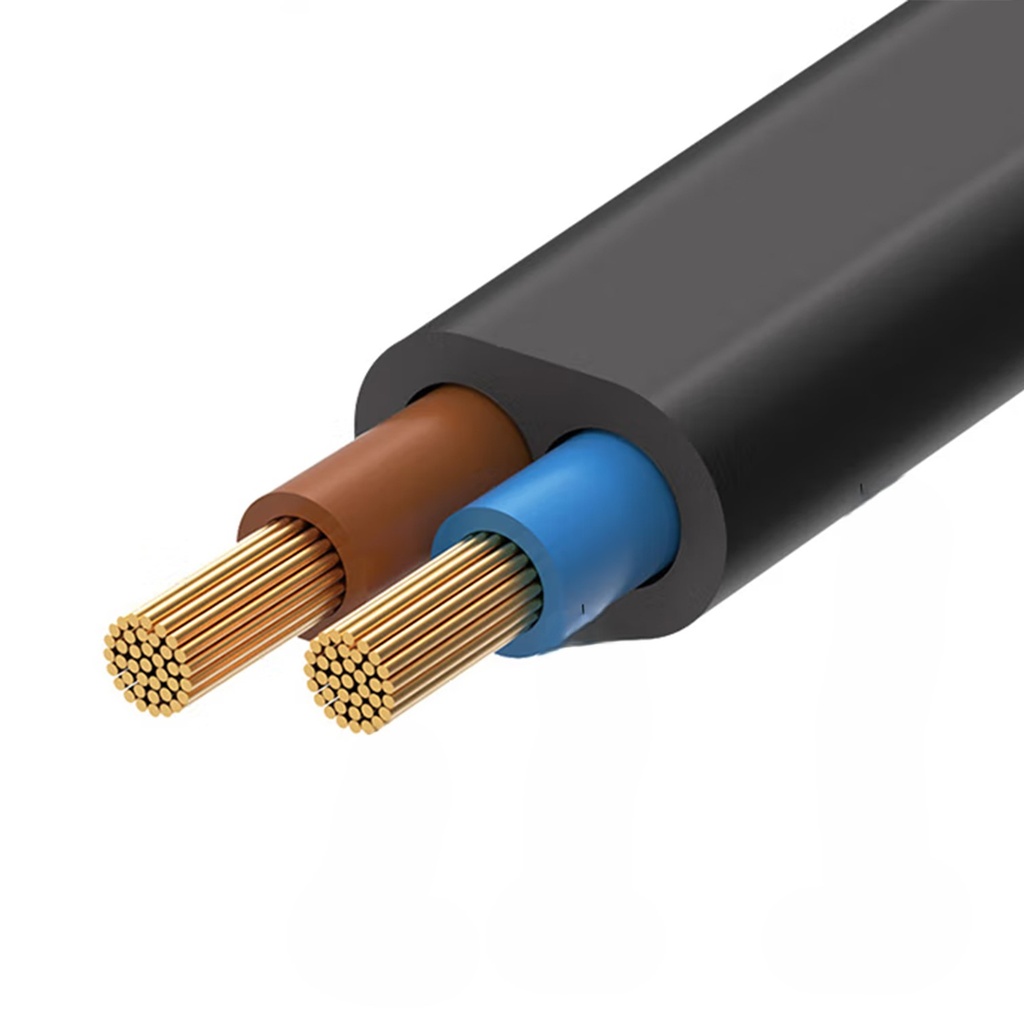 S.WIELER 2x1.5mm² OFC Flat PVC Black 100M