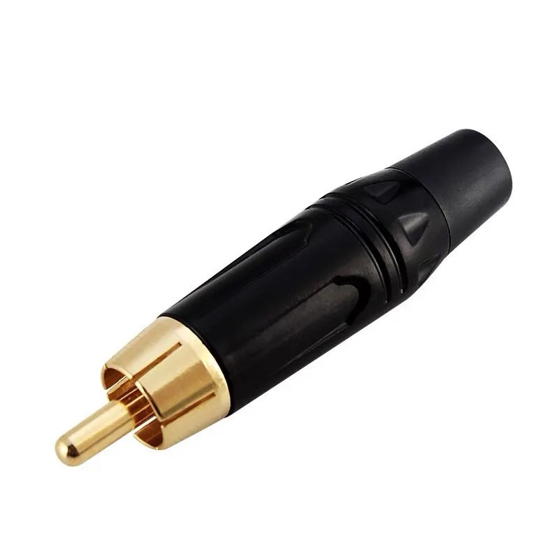 S.WIELER RCA Male Connector Golden-Plated Copper Plug