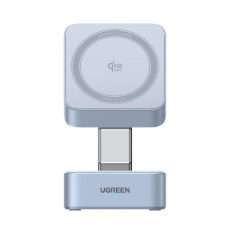 UGREEN MagFlow 2-in-1 Magnetic Wireless Charger (Qi2 25W, MagSafe-Compatible)