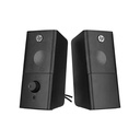 HP DHS-2101 Multimedia Computer Speaker Desktop Stereo Small USB+3.5mm Jack