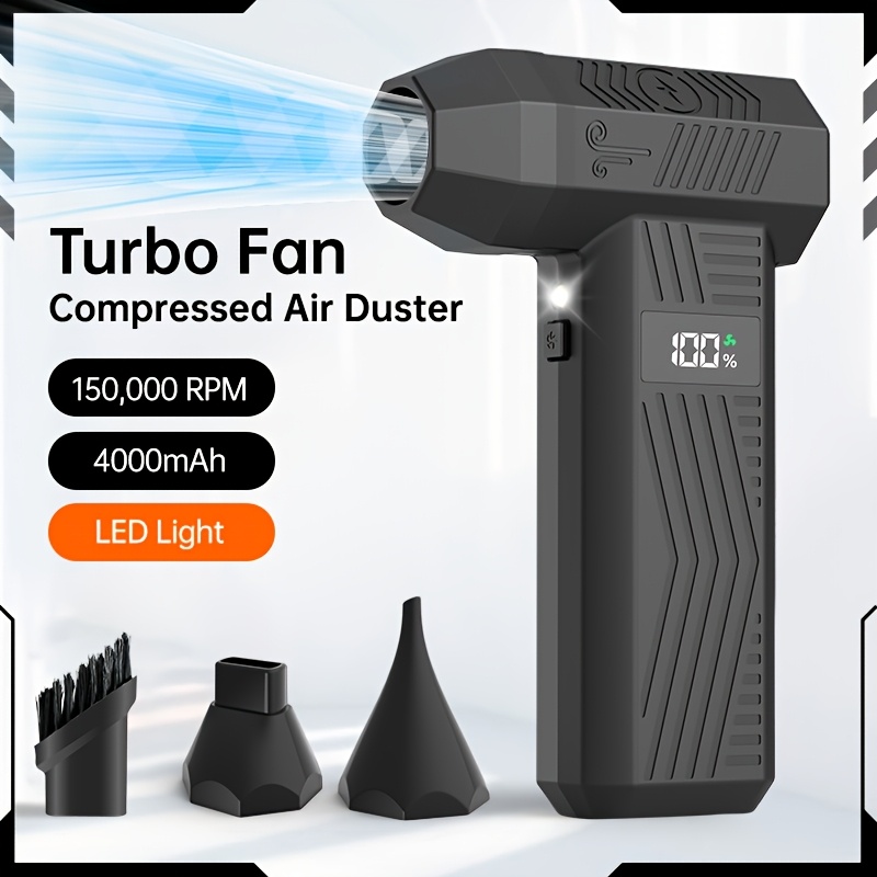 Mini Air Jet Blower Gun, 3 Speeds, 130000 RPM