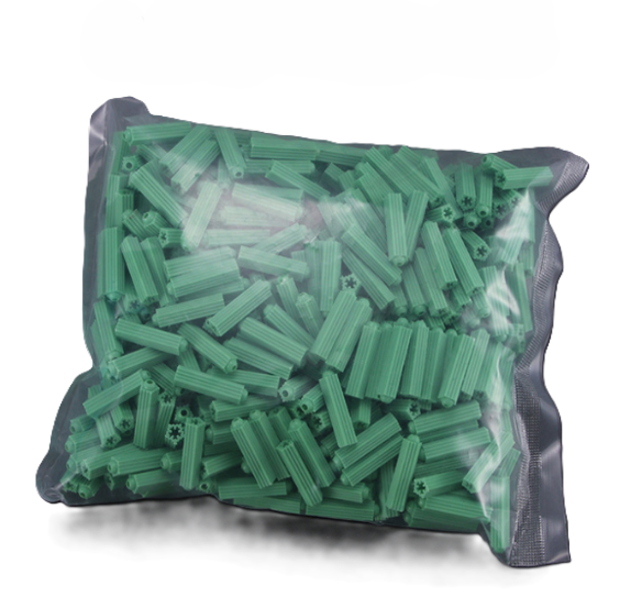 PVC Green wall plug 6*26mm - 200Pcs Pack