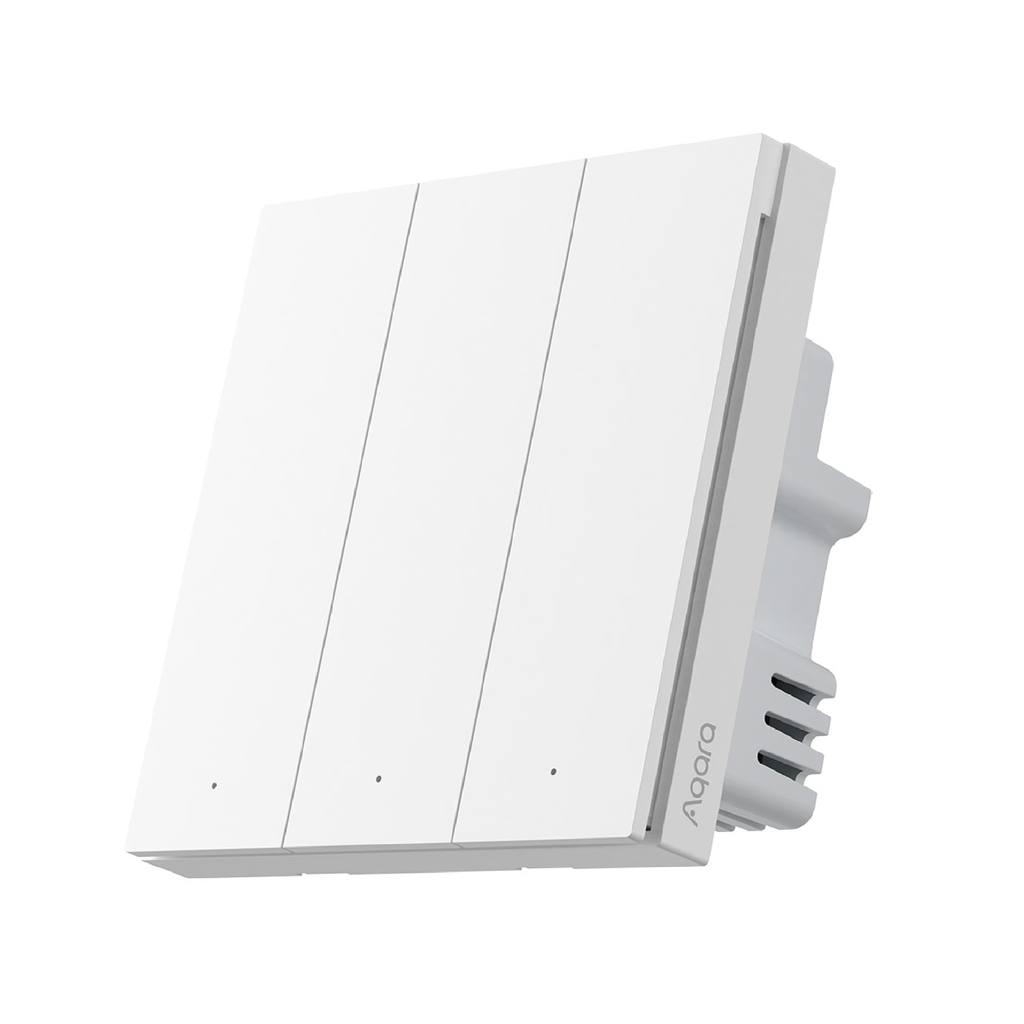 AQARA Smart Home Wall Switch H1, No Neutral, Triple Rocker