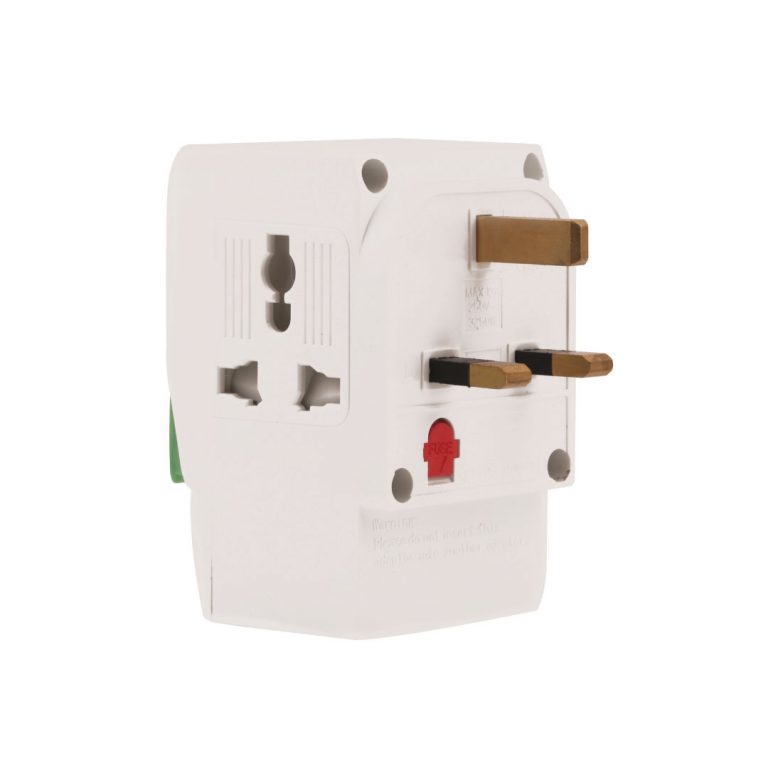 Terminator 3 Way Universal Socket Multi Adaptor with 2 USB 2.1A (A & C Type)13A Plug