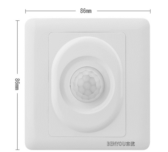 Motion detector 3-wire 220V 86x86