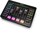 FIFINE Gaming Audio Mixer,Streaming 4-Channel RGB Mixer