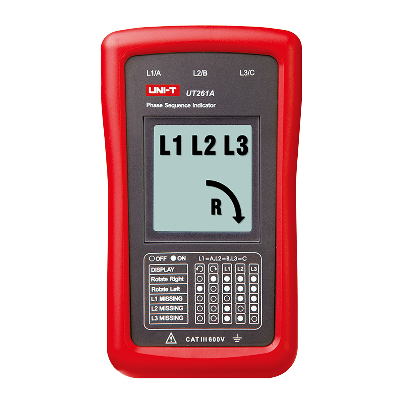 UNI-T UT261 Series Phase Sequence and Motor Rotation Indicators