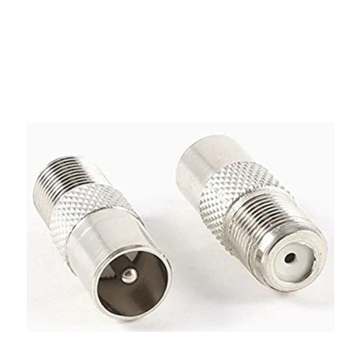 [01210] F-Type Female to TV Male Metal Jack Converter