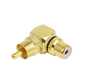 [01364] RCA Male Jack Angle - Gold