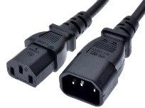 [1497] 3 Pin AC C13 Male To 3 Pin AC C14 Female ( UPS Cable ) 1.5M