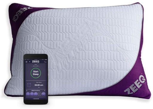 [22077] ZEEQ Smart Pillow - Track Sleep, Stream Audio, Smart Home Connected for Home Automation
