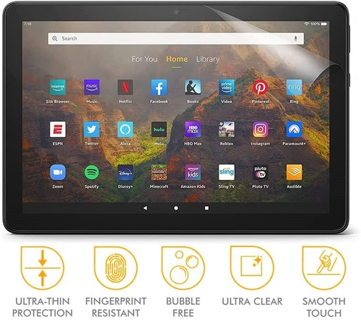 [22165] NuPro Clear Screen Protector  & Bluetooth headset for Amazon Fire HD 8 tablet and Fire HD 8 Plus tablet