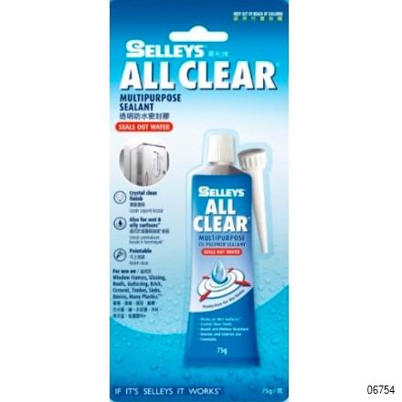 [33513] SELLEYS ALL CLEAR MULTIPURPOSE SEALANT 75G TUBE