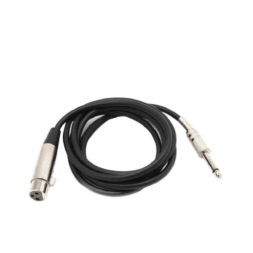 [60159] 6.5 Mono Male To 3 Pin XLR Female Cable 3m - Black