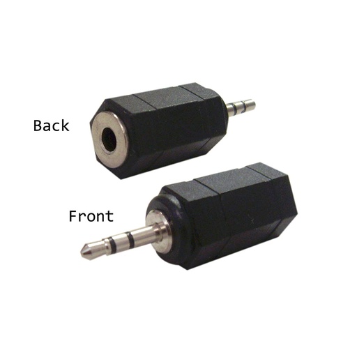 [60173] 2.5 Stereo Male To 3.5 Female Stereo Plastic Connector