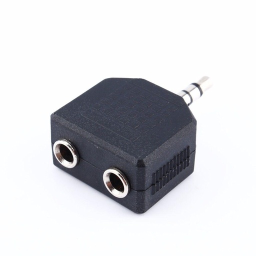 [60177] 3.5 Stereo Male to 2 x 3.5  Stereo Female Plastic Connector