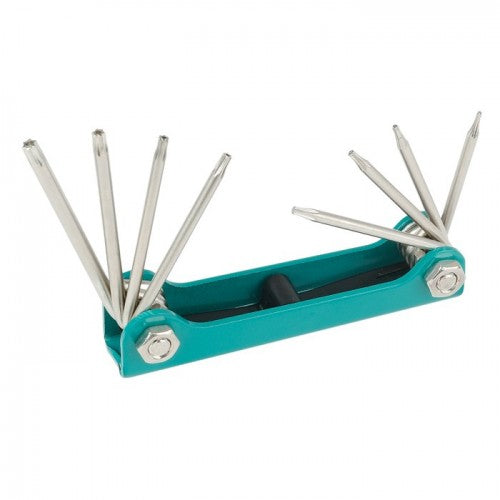 [60445] 8 Pcs Folding Tamper-Proof Star Key Wrench Set