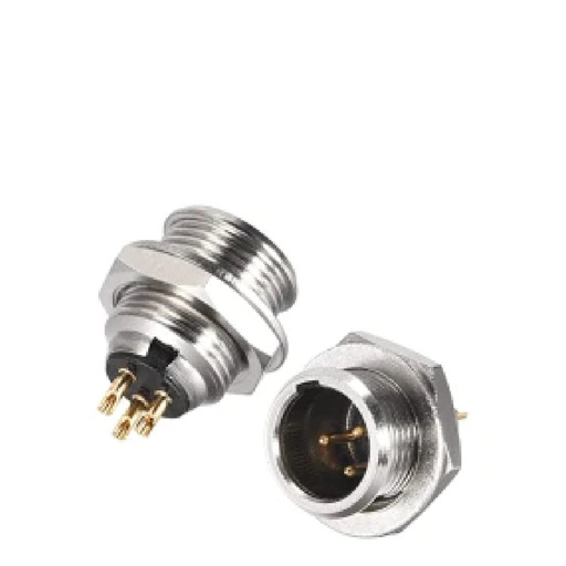 [60900] 3 Pin Male Circular Metal Soldering Connector