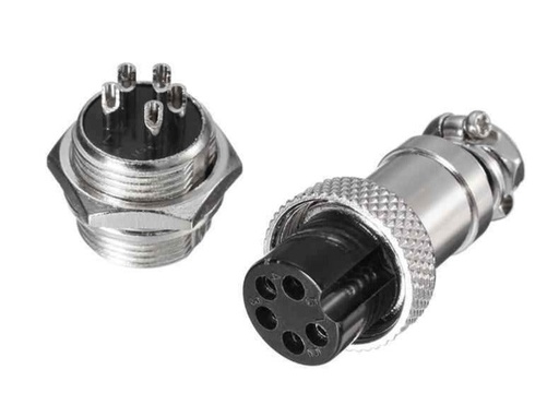 [60905] 5 Pin Male Circular Metal Soldering Connector