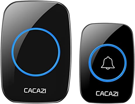[61648] CACAZI A10 Wireless Doorbell Black/White (UK type)