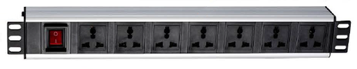 [62176] 7 Way 19" Power Panel - Universal Socket PDU
