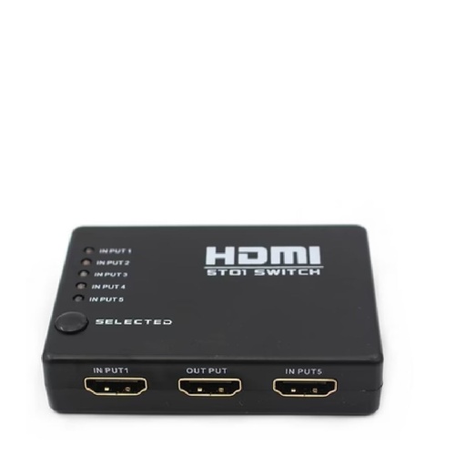 [71717] 4K HDMI 2.0 Switch 5 in 1 Out with IR Remote + Power adapter